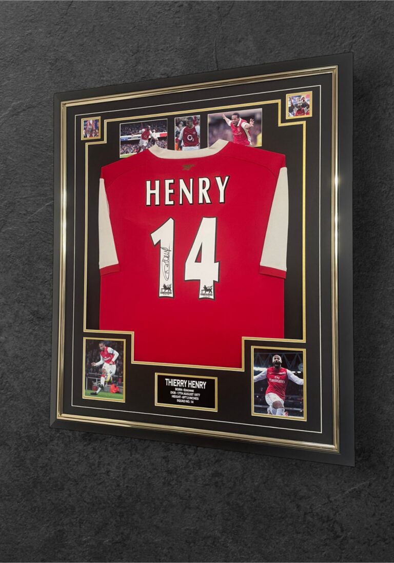 Legendary signed & framed Thierry Henry shirt - Farewell season